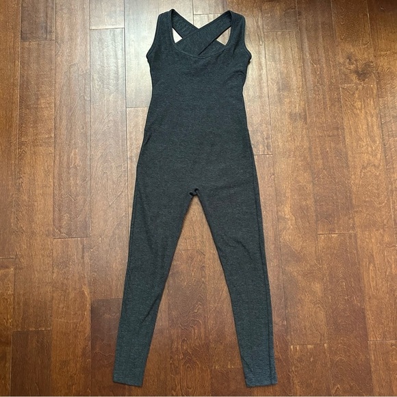 Year of Ours Women’s Stretch Onesie in Charcoal Gray, Size Small - Picture 4 of 16